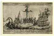 Vessels of the Argonauts for the wedding celebration of Cosimo de' Medici in 1608, Ships of Argonauts realized for the marriage of Cosme de Medicis in 1608: the ship of Asterion. Engraving, after Giulo Parigi. British Museum. (CC BY-NC-SA 4.0)