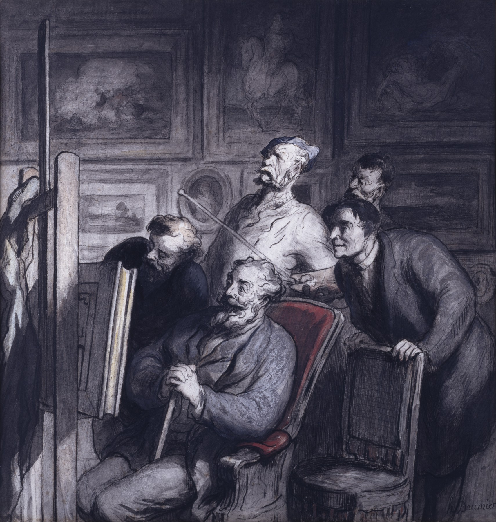 Honoré Daumier, The amateurs, Walters Art Museum Acquired by Henry Walters, 1910 (détail), CC0